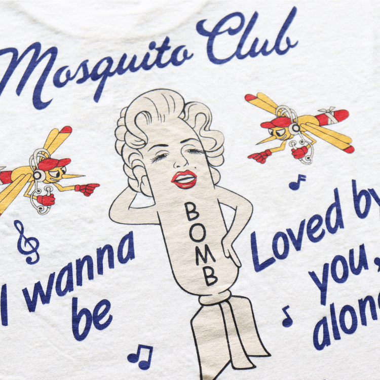 BUZZ RICKSON'S BR79758 S/S POST EXCHANGE T-SHIRT MOSQUITO CLUB Short Sleeve T-Shirt Military Marilyn Monroe