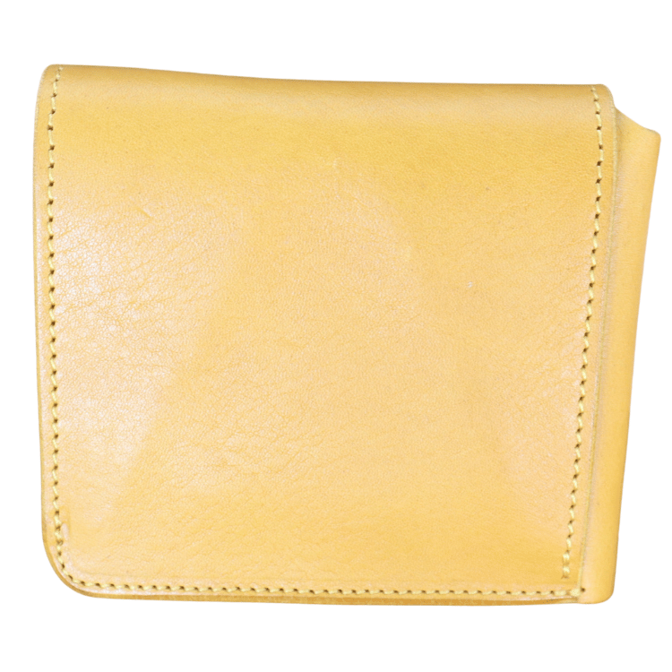 池之端銀革店 Cramp Cr-158 イタリアンシュリンクレザー Wフラップ 二つ折り財布