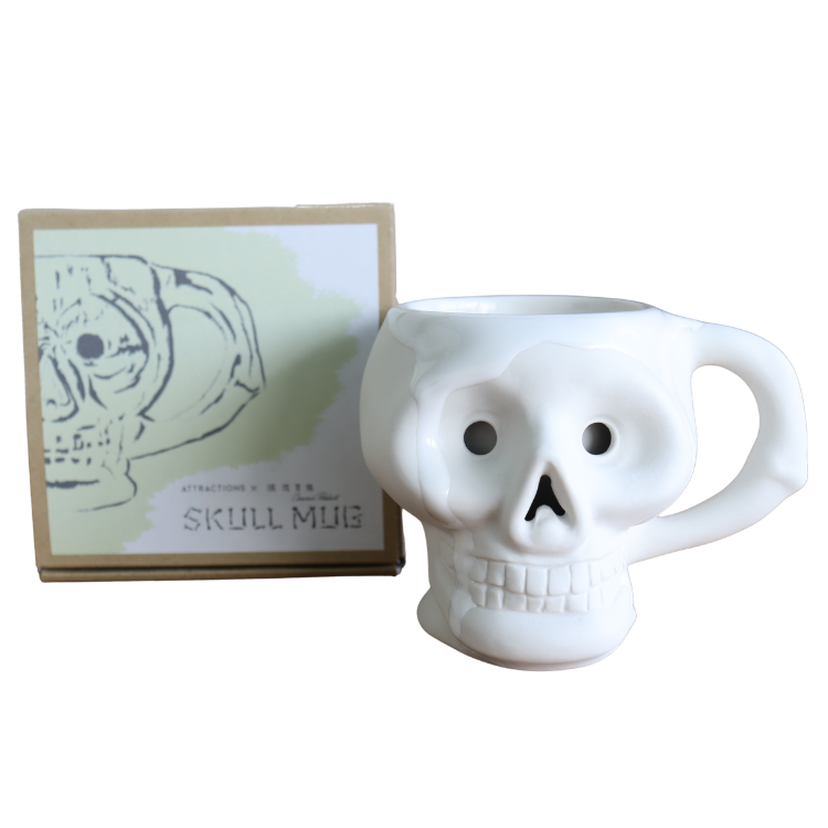 ATTRACTIONS x Hasami Ware A20033W Skull Mug White Mug Skull Skull Mug Hasami Ware Limited Edition Pottery Ceramic Stone Interior Stylish