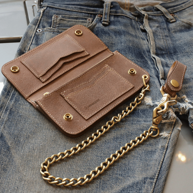 KC,s SH1092 SPLIT HORWEEN TRACKER WALLET - Men's Long Wallet, Tracker Wallet, American Casual, Chromexcel, Roughout