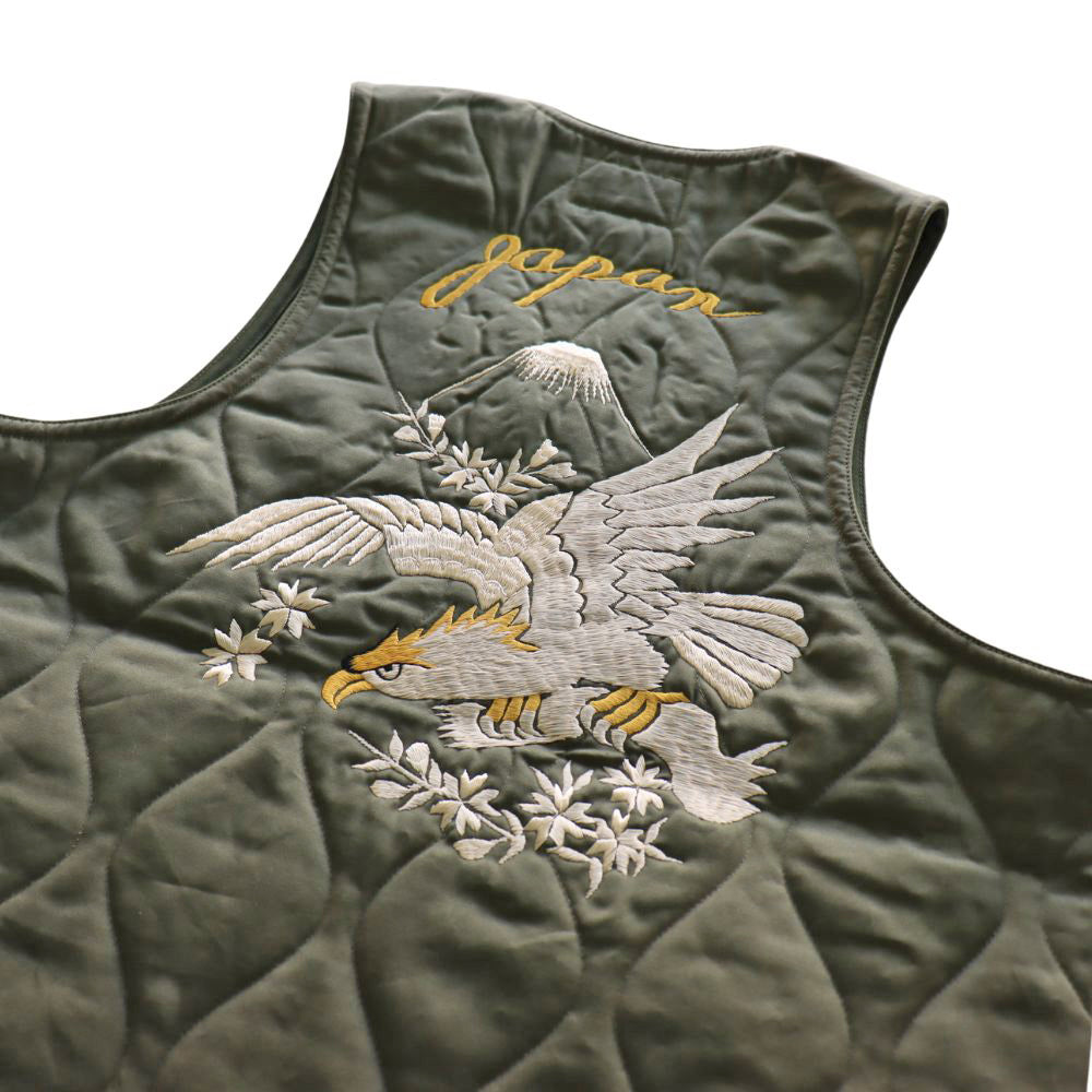 BUZZ RICKSON'S "SUKA" EMBROIDERY VEST BR15586, cotton outer jacket, military style.