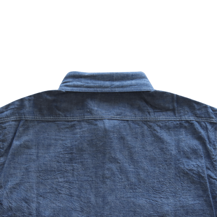 BUZZ RICKSON'S BR35856 BLUE CHAMBRAY WORK SHIRT Blue chambray work shirt