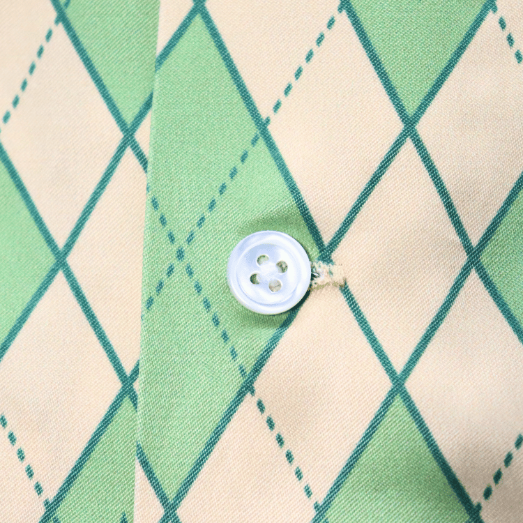 SAMURAI JEANS サムライジーンズ SSA25-01 蛇アーガイル総柄シャツ 業平菱アーガイル柄レーヨン