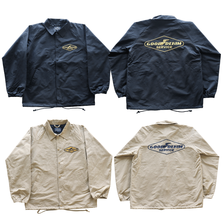 STUDIO D'ARTISAN 4627 Rokuyon Coach Jacket, Rokuyon Cloth, Snap Buttons, Double Zipper, Homage Embroidery, Raglan Sleeves