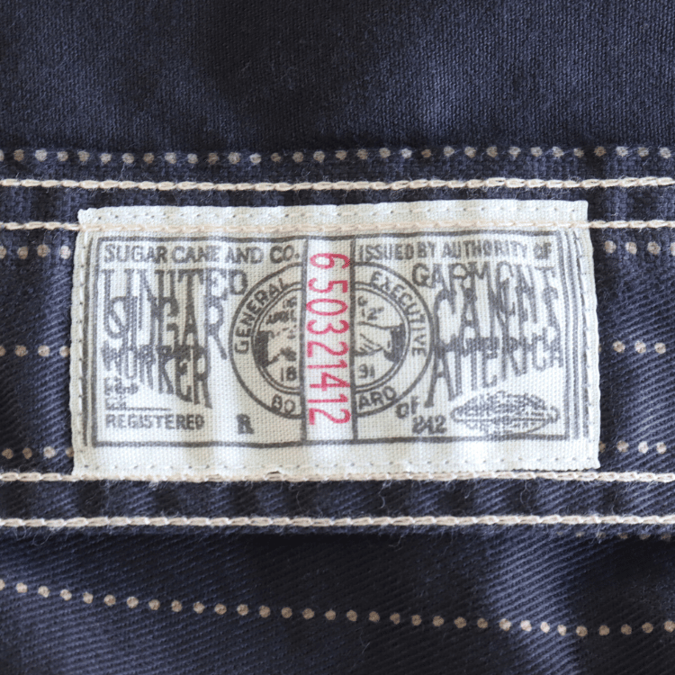 SUGAR CANE シュガーケーン SC29585 FICTION ROMANCE 8.5oz. BLACK WABASH STRIPE WORK SHIRT ブラックウォバッシュ ストライプワークシャツ