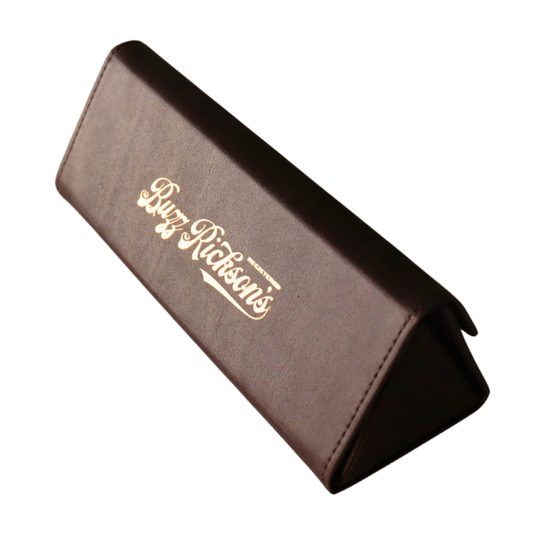 BUZZ RICKSON'S BR02871 BUZZ RICKSON'S LEATHER GLASSES CASE Leather Glasses Case Merchandise Eyeglasses Case Leather Accessories Folding Eyeglasses Case