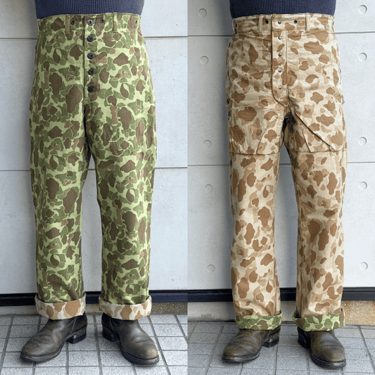 BUZZ RICKSON’S バズリクソンズ BR42634 U.S. MARINE CORPS TROUSERS, HERRINGBONE, CAMOUFLAGED P-44 U.S.マリーンコートラウザーズ ヘリンボーンカモフラージュ M-44 トラウザーズ ヘリンボーンツイル 迷彩柄 リバーシブル