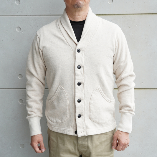DALEE'S by deluxe ware ダリーズ バイ デラックスウエア Racter-20 1930s SHAWL COLLER CARDIGAN ショールカラーカーディガン アートニットカノコ裏毛 カーディガン