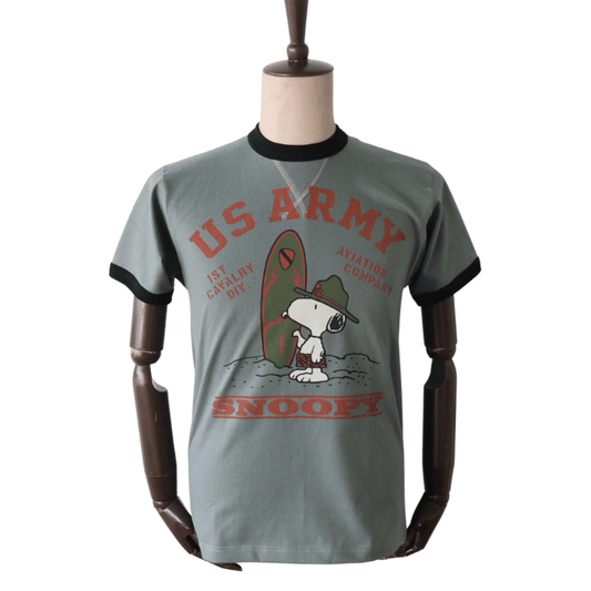 TOYS McCOY トイズマッコイ TMC2629 PEANUTS TEE SNOOPY " U S ARMY "ピーナッツT スヌーピー USアーミー 半袖Tシャツ ピーナッツ スヌーピー プリントT リンガーT