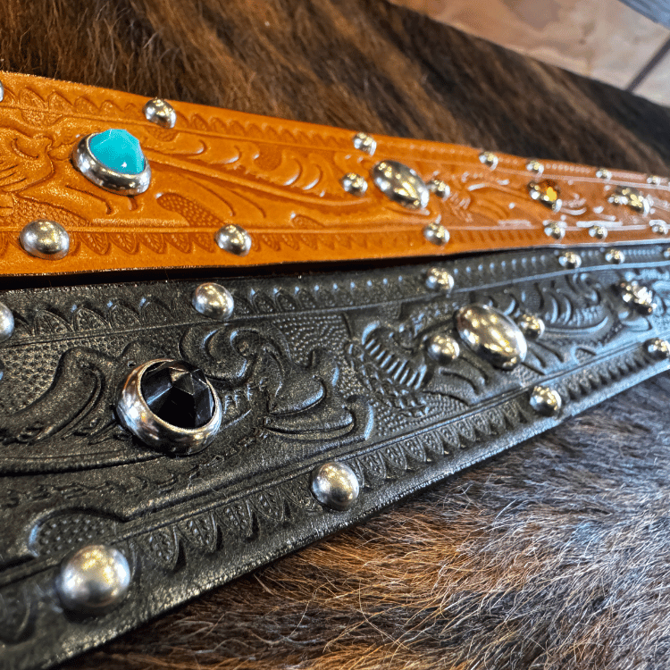 ATTRACTIONS x ACE WESTERN BELTS Special Collaboration Belts A20032 Studded Belt