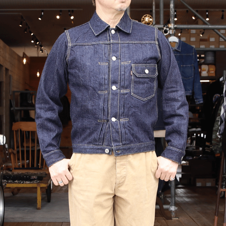 DELUXEWARE DX4015 FIRST MODEL JACKET, a popular classic 15oz denim jacket.
