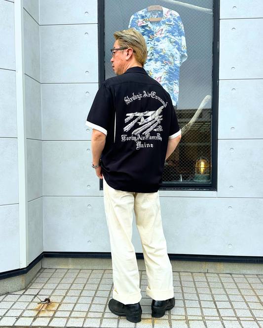 BUZZ RICKSON’S バズリクソンズ より 圧巻の刺繍が映える！ミリタリーボウリングシャツが入荷しました♬ BR39735 BOWLING SHIRT “STRATEGIC AIR COMMAND”