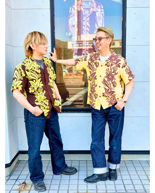 SUN SURF サンサーフ より アートのように着る、“PICTOGRAPH FLOWER”ハワイアンシャツが入荷しました♬ SS39616 S/S RAYON HAWAIIAN SHIRT “PICTOGRAPH FLOWER”