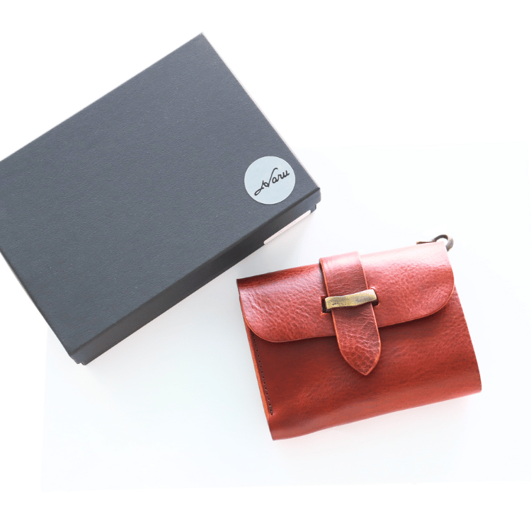 池之端銀革店 Haru HC-524 イタリアンレザーミドルウォレット 三つ折り財布