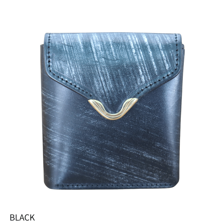 池之端銀革店 Cramp Cr-928 UKブライドル ギャルソンスリムウォレット 2つ折り 最小クラス