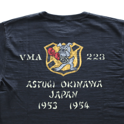 BUZZ RICKSON'S BR79732 S/S SLUB YARN T-SHIRT VMA-223 Short Sleeve Military Slub T-Shirt