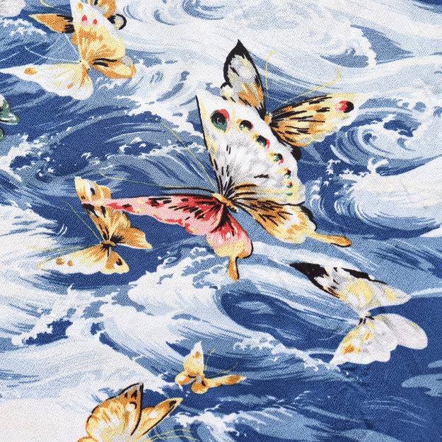SUN SURF SS39627 S/S RAYON HAWAIIAN SHIRT "BUTTERFLY SPLASH" Rayon Hawaiian Shirt Butterfly Splash Hawaiian Shirt Aloha Shirt Short Sleeve Shirt Butterfly Pattern