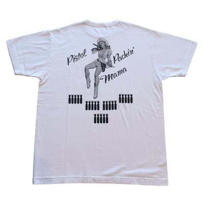 BUZZ RICKSON'S BR79780 S/S T-SHIRT PISTOL PACKIN' MAMA Short Sleeve T-Shirt Military US Air Force Women's Pilot Corps Pin-Up Girl