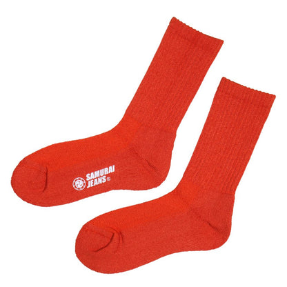 SAMURAI JEANS サムライジーンズ SJK24-WASHI ロゴプリント 和紙ソックス 靴下