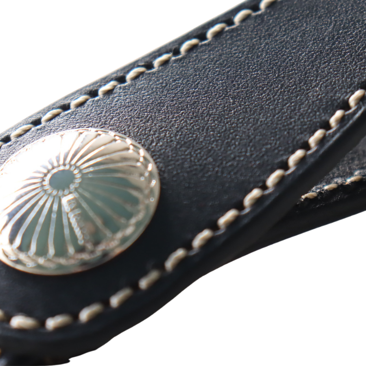 KC's KSK501 Keyring Chief Cowhide Keyring with Chief Concho, 21mm