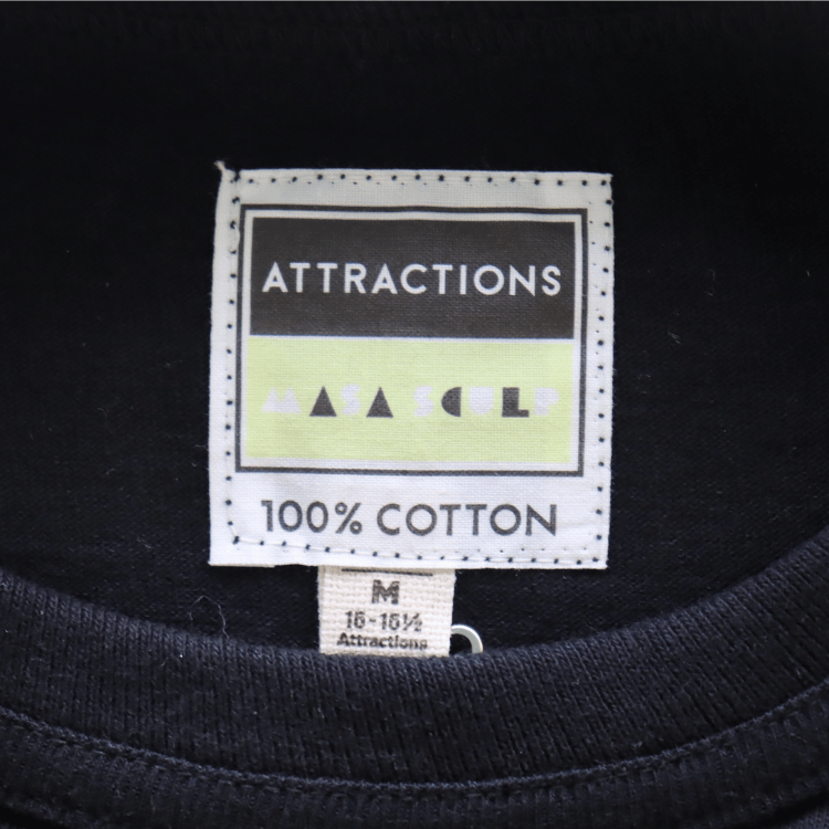 ATTRACTIONS AM0011 Heart Attractions S/S Heart Attractions Men's Short Sleeve T-Shirt, American Casual, MASA SCULP Collaboration