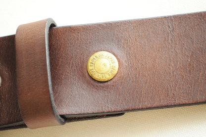 ART BROWN アートブラウン VGB40142AB クロムエクセルレザー 40mm幅 真鍮バックル ギャリソンベルト プルアップレザー ゴールド ホーウィン社  オイルドレザー グッズ ベルト 日本製