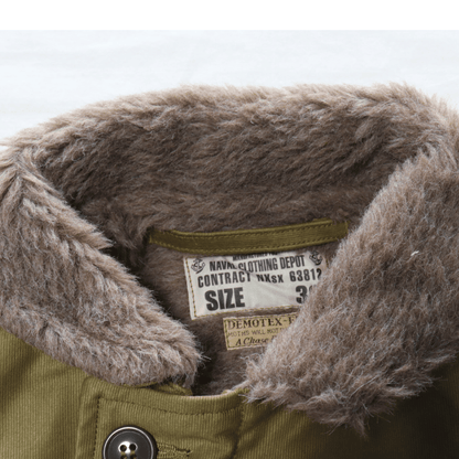 BUZZ RICKSON'S バズリクソンズ BR15766 Type N-1 Khaki NAVAL CLOTHING DFPOT DEMOTEX-ED STENCIL MIDWAY N-1 デッキジャケット ミリタリー カーキモデル ステンシル