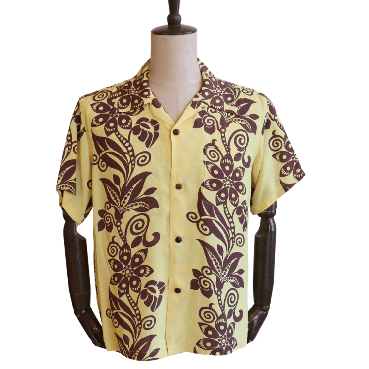 SUN SURF SS39616 S/S RAYON HAWAIIAN SHIRT "PICTOGRAPH FLOWER" Rayon Hawaiian Shirt, Pictograph Flower, Hawaiian Shirt, Aloha Shirt, Hawaiian Flowers, Short Sleeve Shirt