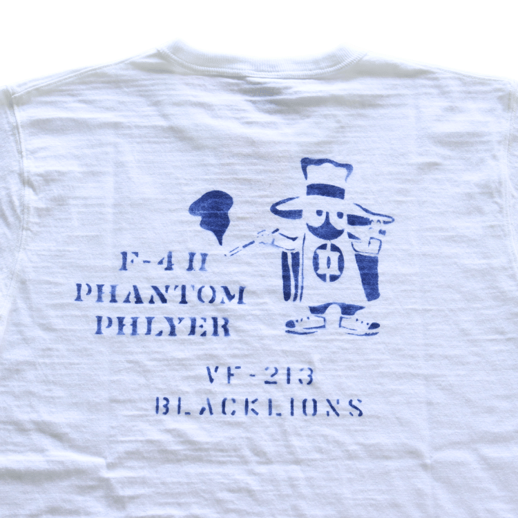 BUZZ RICKSON'S BR79730 S/S SLUB YARN T-SHIRT PHANTOM PHLYER Short Sleeve Military Slub T-Shirt