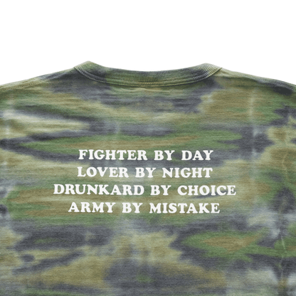 BUZZ RICKSON'S BR79733 S/S TIE DYE CAMOUFLAGE SLUB T Tie-Dye Camouflage Slub T-shirt Short-sleeved Tie-Dye Camouflage-style