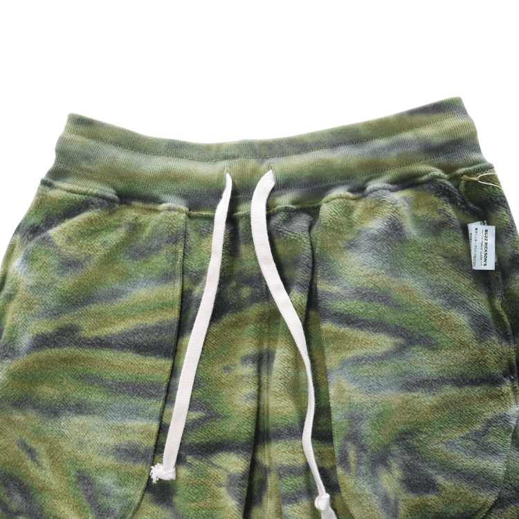 BUZZ RICKSON'S BR52659 TIE DYE CAMOUFLAGE SWEAT SHORTS Tie-Dye Camouflage Sweat Shorts