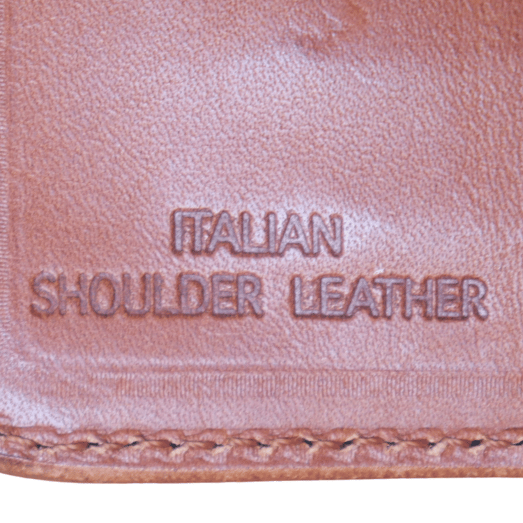 池之端銀革店 Cramp Cr-158 イタリアンシュリンクレザー Wフラップ 二つ折り財布