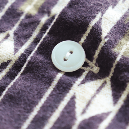 CUSHMAN クッシュマン 25708 NATIVE PURINT NEL OPEN COLLAR SHIRTS ネイティブプリントネルオープンカラーシャツ