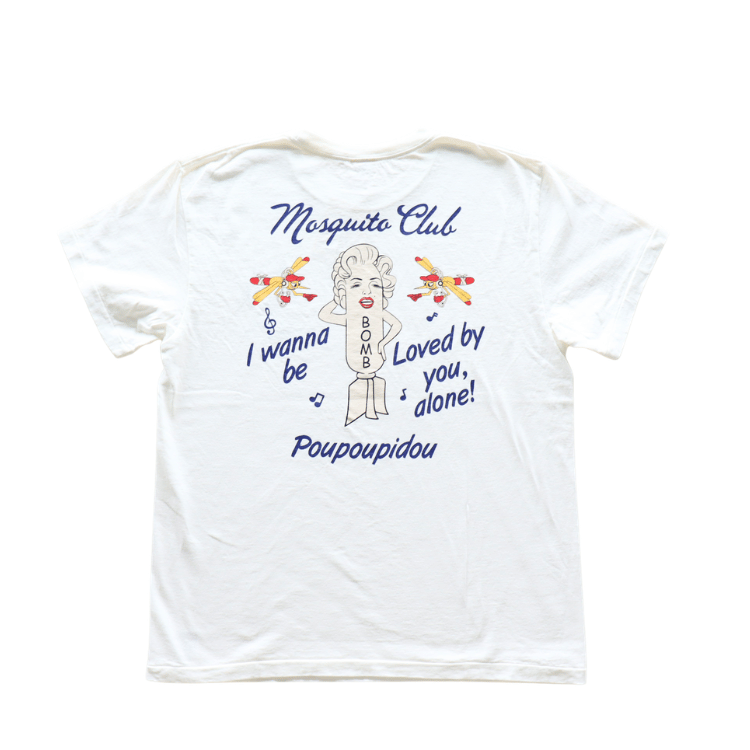 BUZZ RICKSON'S BR79758 S/S POST EXCHANGE T-SHIRT MOSQUITO CLUB Short Sleeve T-Shirt Military Marilyn Monroe