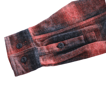 CUSHMAN クッシュマン 25706 COTTON TWEED CHECK HALF ZIP WORK SHIRTS コットンツイードチェックハーフジップワークシャツ 長袖シャツ