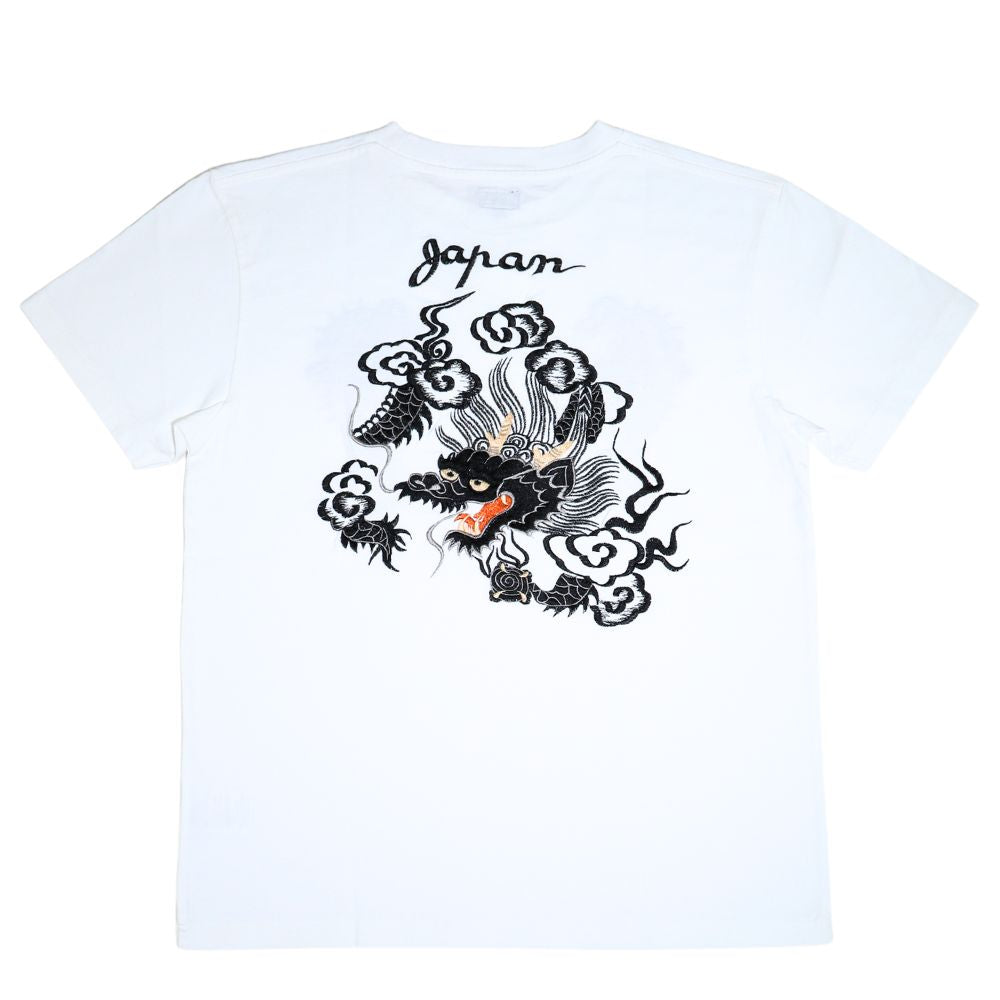 TAILOR TOYO テーラー東洋 TT79388 SUKA T-SHIRT EMBROIDERED FLOATING DRAGON スカT