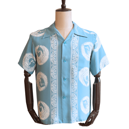 SUN SURF サンサーフ SS39629 S/S RAYON HAWAIIAN SHIRT “ORIENTAL BORDER” レーヨン ハワイアンシャツ オリエンタルボーダー ハワイアンシャツ アロハシャツ 半袖シャツ 鶴柄