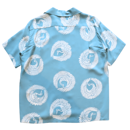SUN SURF サンサーフ SS39629 S/S RAYON HAWAIIAN SHIRT “ORIENTAL BORDER” レーヨン ハワイアンシャツ オリエンタルボーダー ハワイアンシャツ アロハシャツ 半袖シャツ 鶴柄