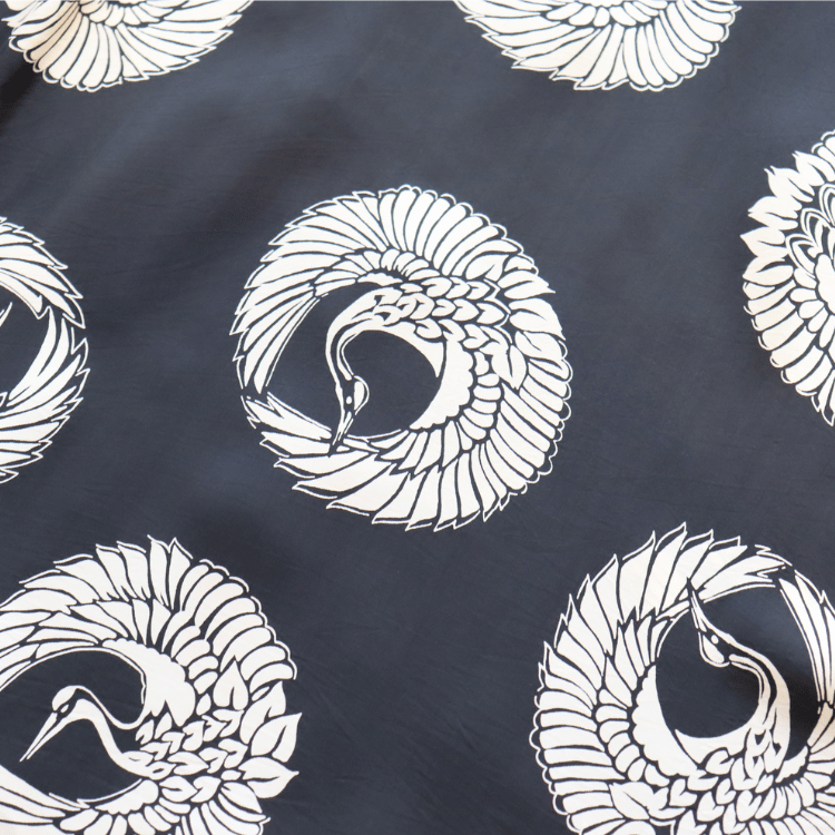 SUN SURF サンサーフ SS39629 S/S RAYON HAWAIIAN SHIRT “ORIENTAL BORDER” レーヨン ハワイアンシャツ オリエンタルボーダー ハワイアンシャツ アロハシャツ 半袖シャツ 鶴柄