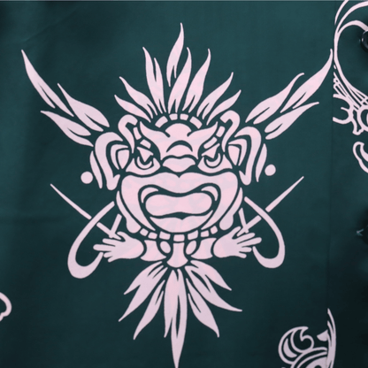SUN SURF SS39611 S/S RAYON HAWAIIAN SHIRT “INCARNATION OF GOD” Rayon Hawaiian Shirt Incarnation of God Tiki Hawaiian Shirt Aloha Shirt Short Sleeve Shirt