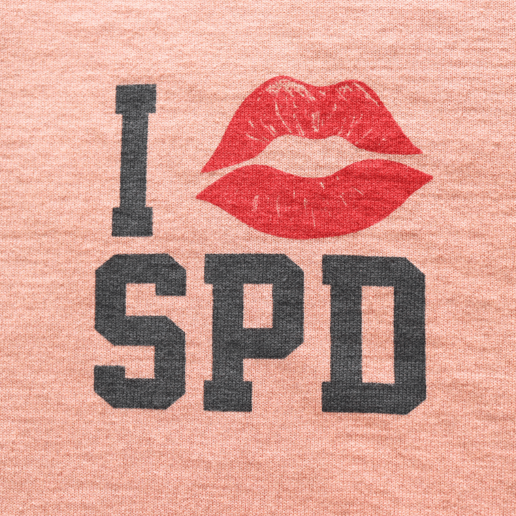 DELUXEWARE SDTS-2601 "I LOVE SPEED" Printed Short Sleeve T-Shirt, SDTS Series Soft Knit, Made in Japan