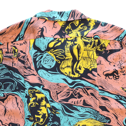 SUN SURF SS39673 S/S SUN SURF SPECIAL EDITION “GAUGUIN WOODCUT MYSTIC” Hawaiian Shirt Aloha Shirt Paul Gauguin Short Sleeve Shirt