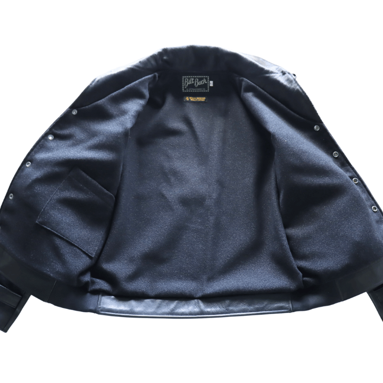 Bilt Buck by ATTRACTIONS Lot. 625 Hair On Horsehide King Shawl Jacket Black Leather Jacket