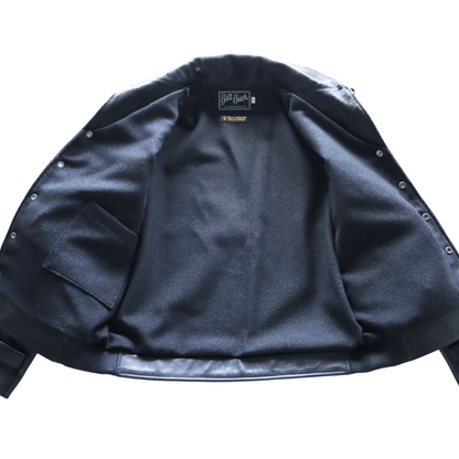 Bilt Buck by ATTRACTIONS Lot. 625 Hair On Horsehide King Shawl Jacket Black Leather Jacket
