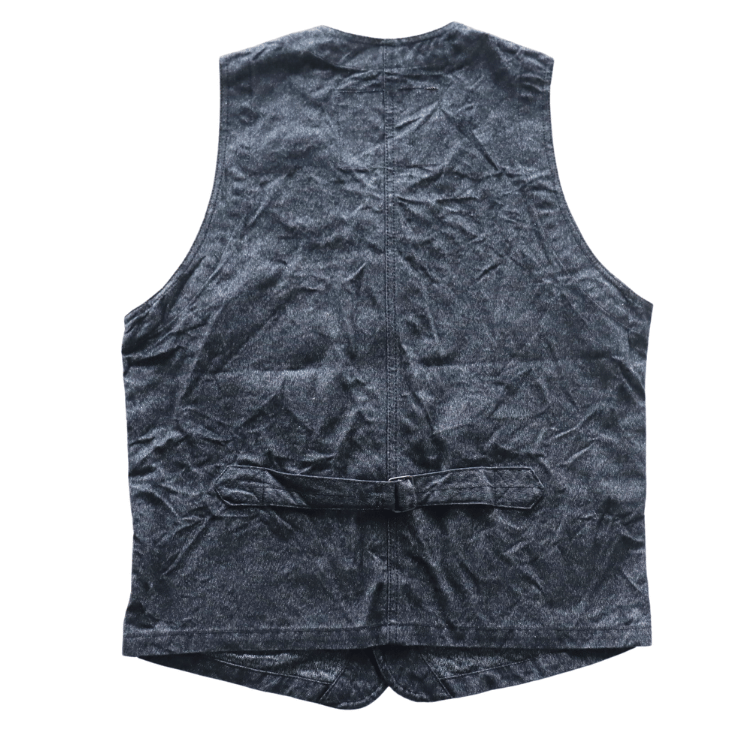 CUSHMAN クッシュマン 21893 BLACK CHAMBRAY WORK VEST ブラックシャンブレーワークベスト クラシカル ベスト シンチバック アメカジ  ワークスタイル