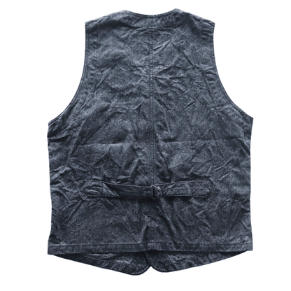 CUSHMAN クッシュマン 21893 BLACK CHAMBRAY WORK VEST ブラックシャンブレーワークベスト クラシカル ベスト シンチバック アメカジ  ワークスタイル