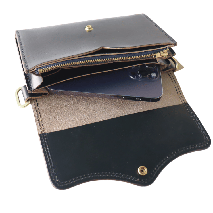 ART BROWN VGC00002NJ Chromexcel Wallet Bag - Men's Chromexcel Leather Wallet with Large Storage Capacity