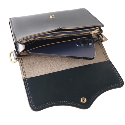 ART BROWN VGC00002NJ Chromexcel Wallet Bag - Men's Chromexcel Leather Wallet with Large Storage Capacity