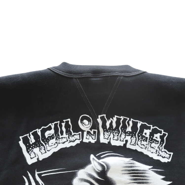 CUSHMAN クッシュマン 26901P PRINT  SET IN SLEEVE SWEAT HELL ON WHEEL プリントセットインスリーブスウェット