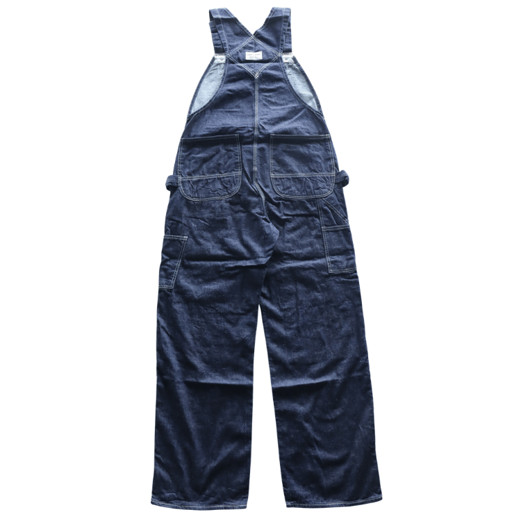 SAMURAI JEANS SJOVAL-SC01 Samurai Cotton Overalls Samurai Cotton 10oz Selvedge Denim Apron Pocket Double Knee Triple Stitch
